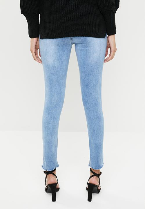 Missguided - Sinner nibble hem distressed skinny - blue