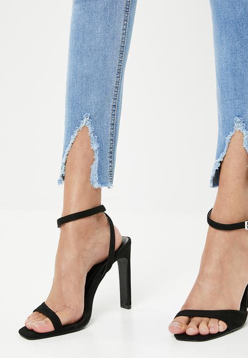 Missguided - Sinner nibble hem distressed skinny - blue