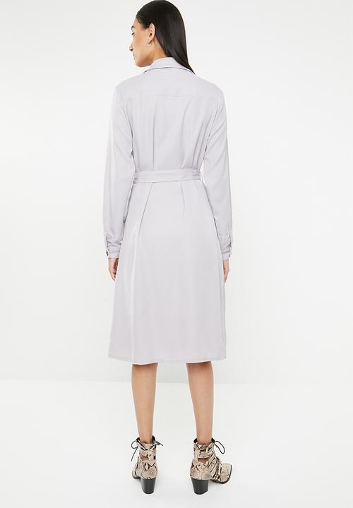 Missguided - Utility shirt dress - grey