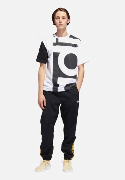 adidas Originals - Woven block pants - black & yellow