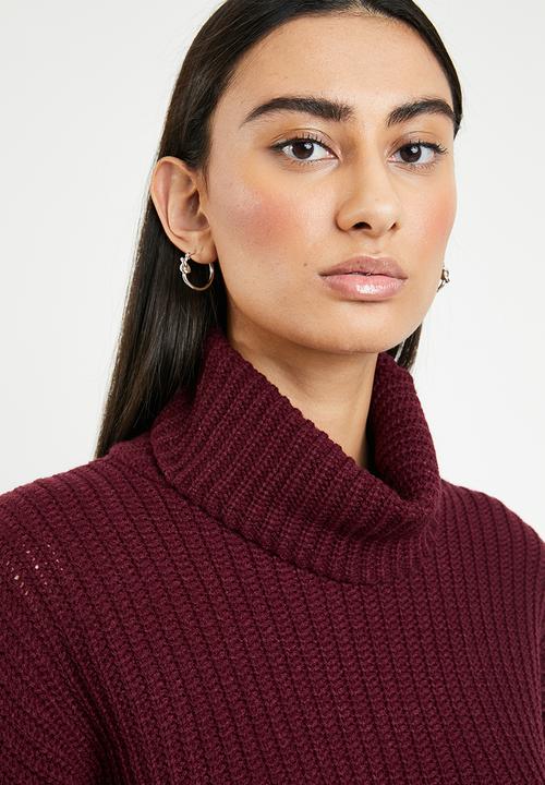 Superbalist - Balloon sleeve pull over - burgundy 