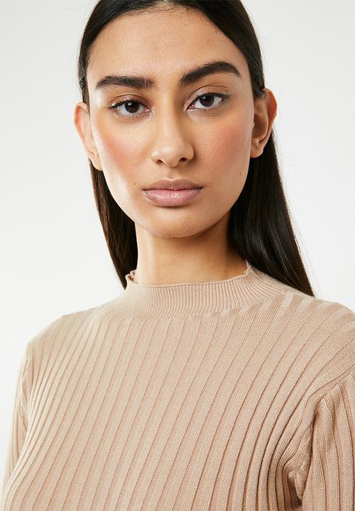 SISSY BOY - Riti knitwear crop top - beige
