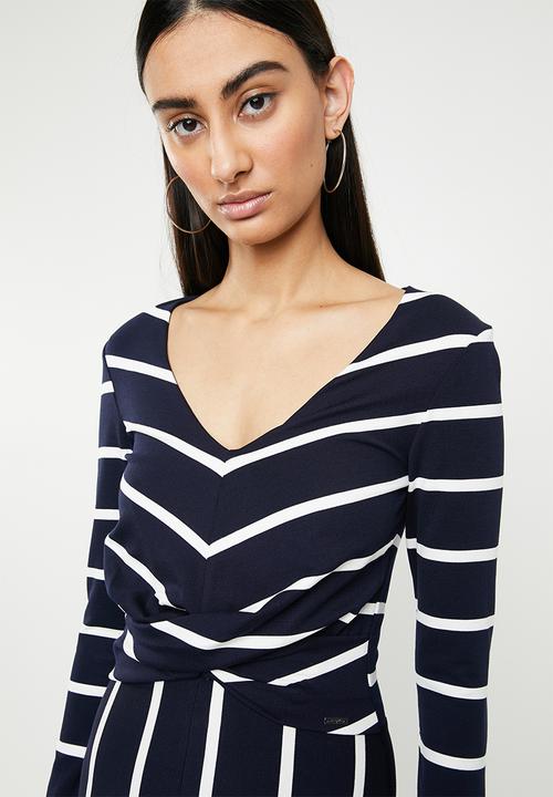 SISSY BOY - Do not disturb jumpsuit - navy & white