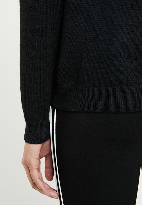 ONLY - Laura long sleeve v-neck pullover - black