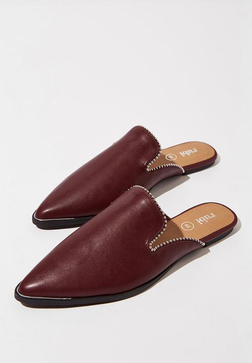 Cotton On - Oli stud mule - burgundy