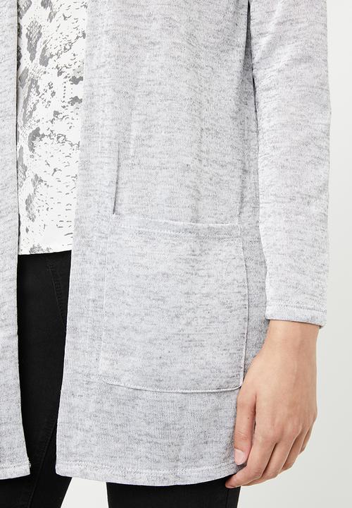ONLY - Sara longline cardigan - grey