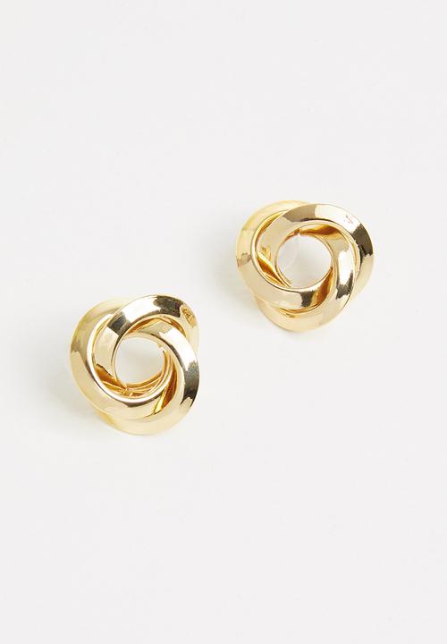 Superbalist - Angelique twirl circle earrings - gold