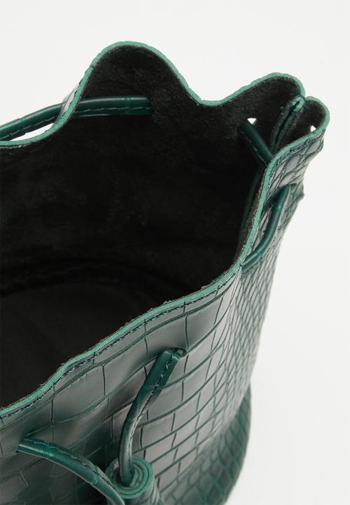 Superbalist - Misty croc bucket bag - green