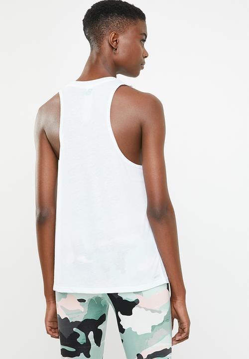 New Balance  - Heather tech tank print - performance - white