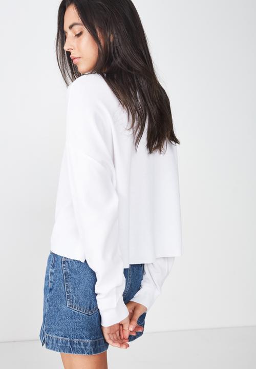 Cotton On - The whitney waffle graphic tee - white