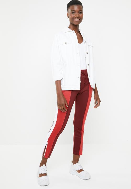 PUMA - Retro track pant - burgundy