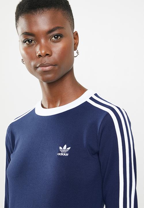 adidas Originals - 3 Stripes long sleeve tee - blue