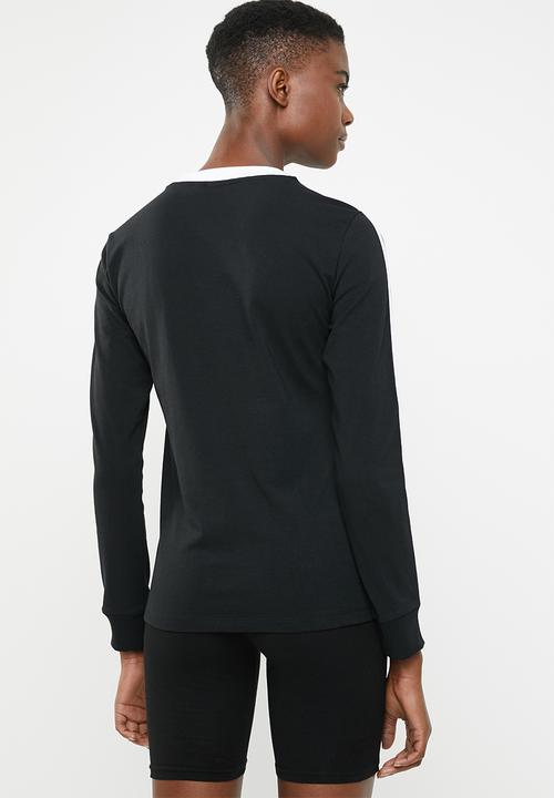 adidas Originals - 3 Stripe longsleeve tee - black