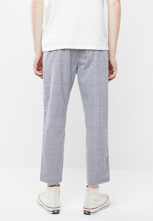 Superbalist - Open hem tapered check chino - multi