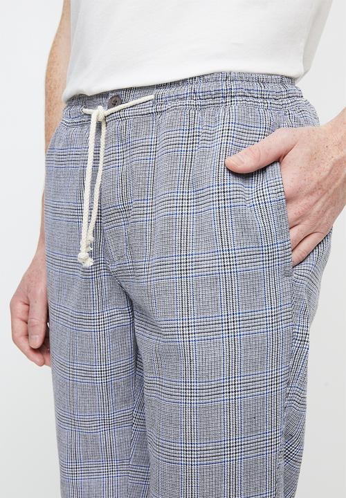 Superbalist - Open hem tapered check chino - multi