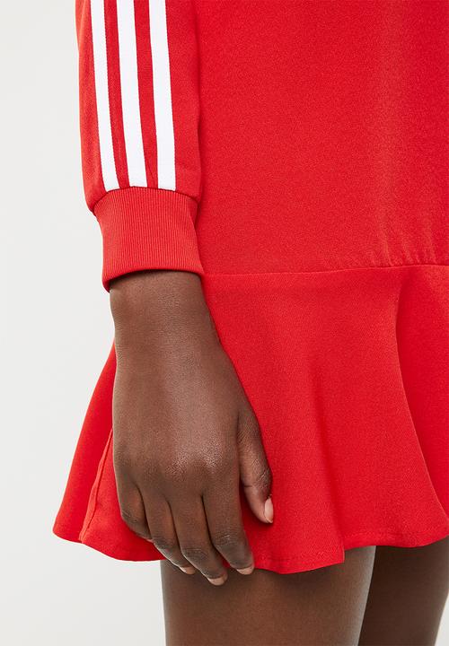 adidas Originals - Adidas frill casual dress - red