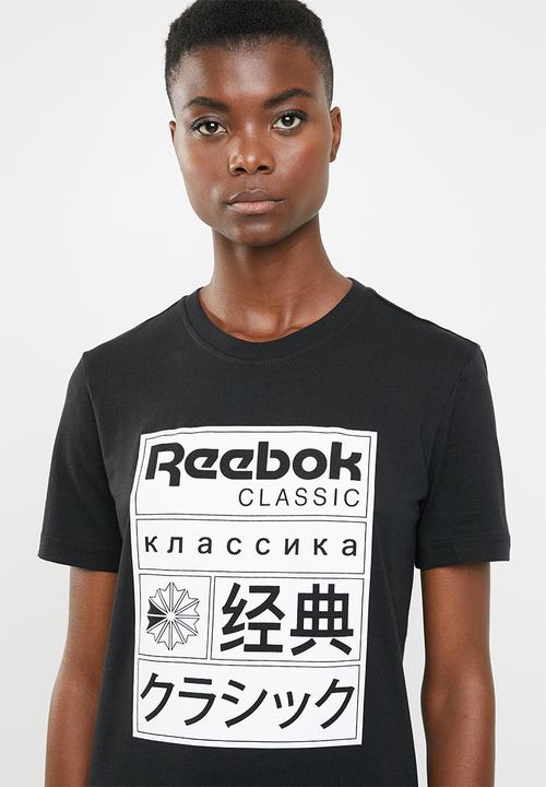Reebok Classic - Classic graphic tee - black
