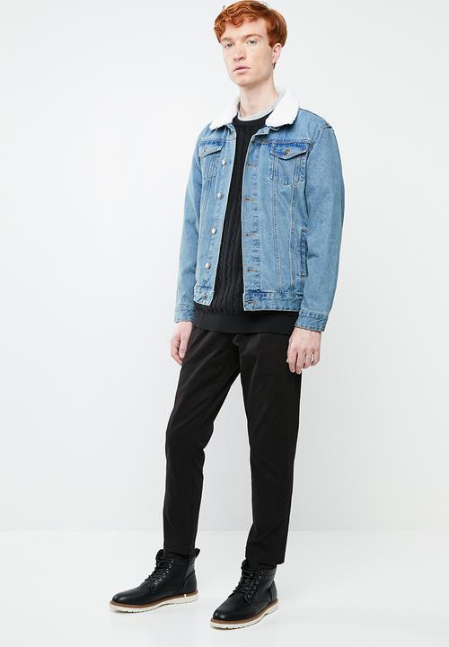 Superbalist - Regular cable knit - black