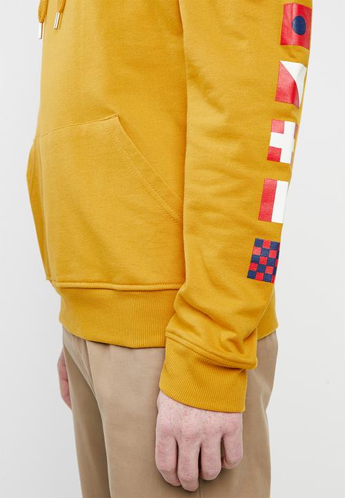 Superbalist - Printed hoodie pullover sweat - yellow