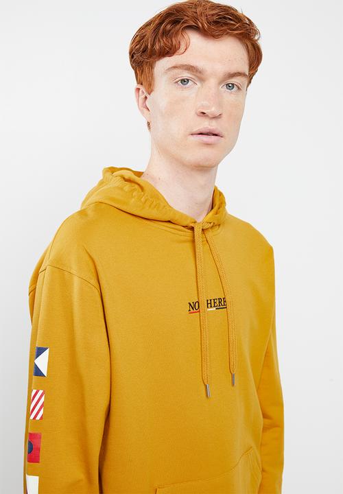 Superbalist - Printed hoodie pullover sweat - yellow