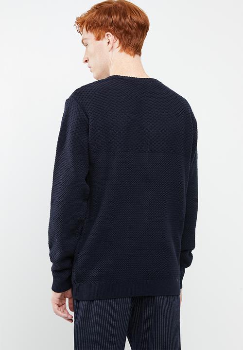 Superbalist - Relaxed fit textured knit - navy