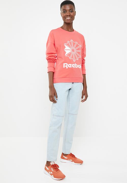 Reebok - Classic French terry big logo crew sweatshirt - pink