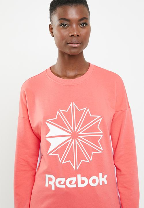 Reebok - Classic French terry big logo crew sweatshirt - pink