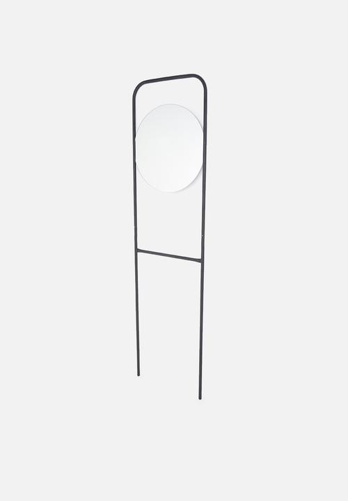 Smart Shelf - Eclipse leaning mirror - black