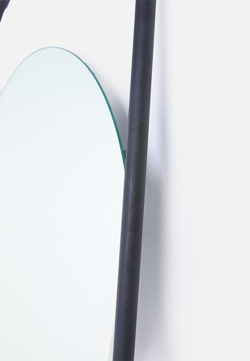 Smart Shelf - Eclipse leaning mirror - black