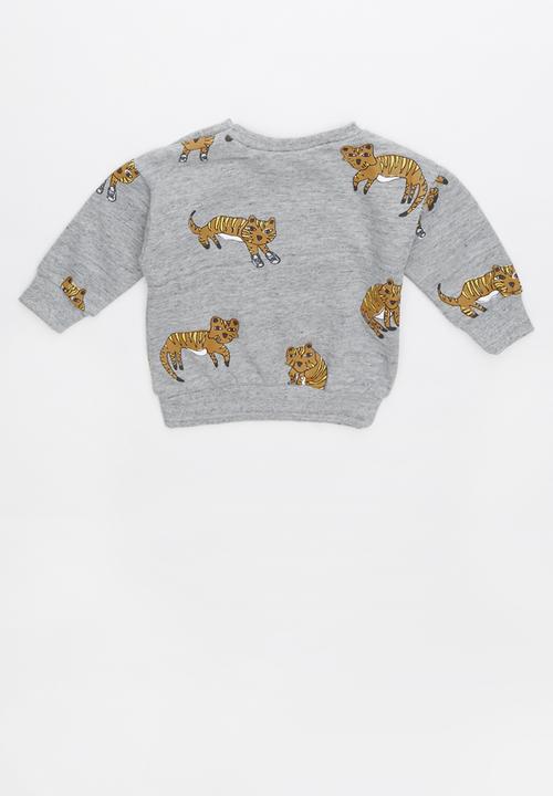 Cotton On - Skyler drop shoulder crew - grey