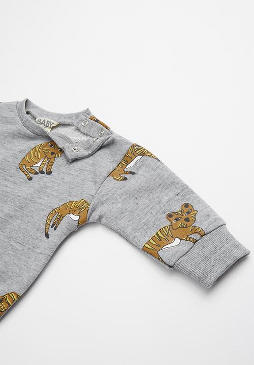 Cotton On - Skyler drop shoulder crew - grey