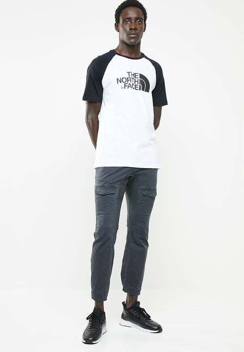 The North Face - M short sleeve raglan easy tee - white & black