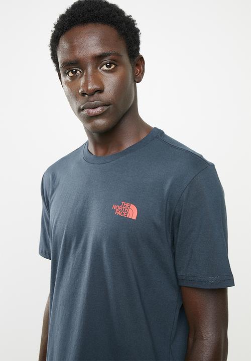 The North Face - M short sleeve redbox tee - navy & red