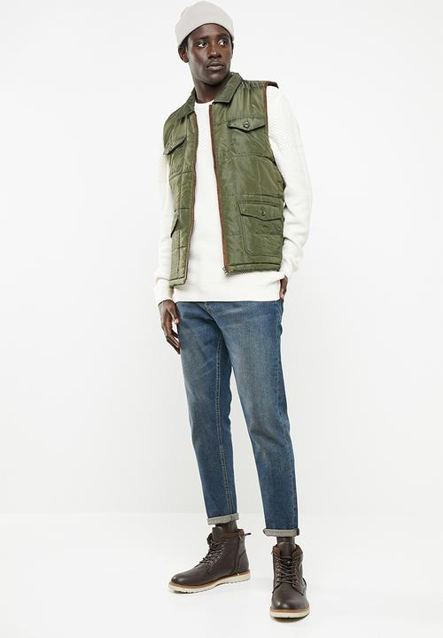 STYLE REPUBLIC - Quilted body warmer - olive