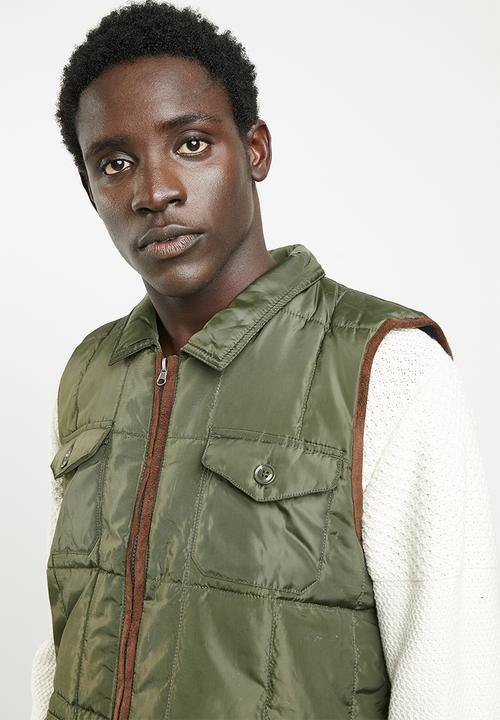 STYLE REPUBLIC - Quilted body warmer - olive