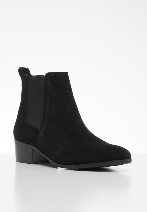 Steve Madden - Dover faux suede chelsea boot - black