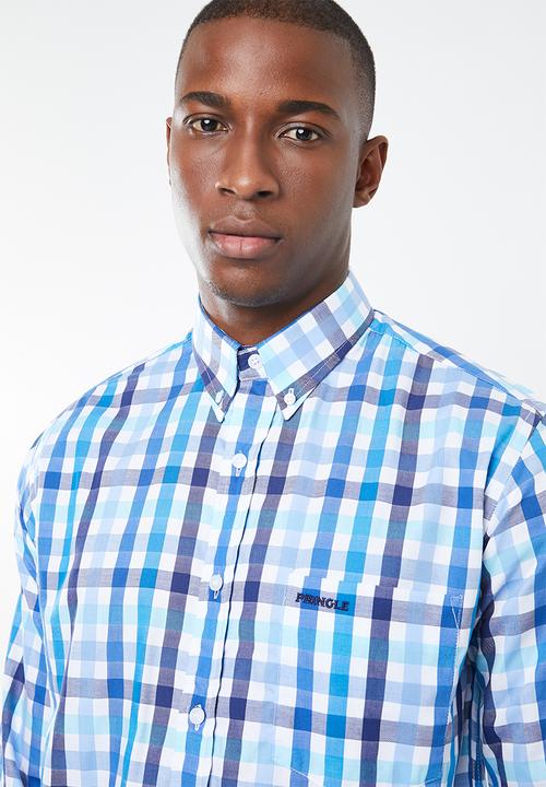 Pringle of Scotland - Gable gingham shirt - blue 