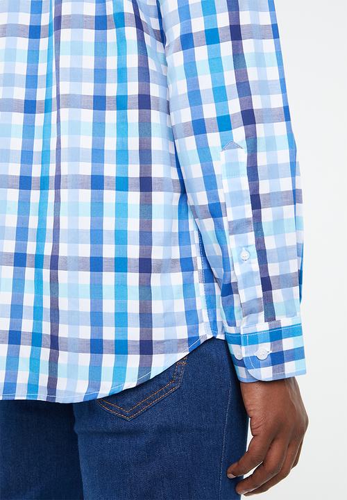 Pringle of Scotland - Gable gingham shirt - blue 