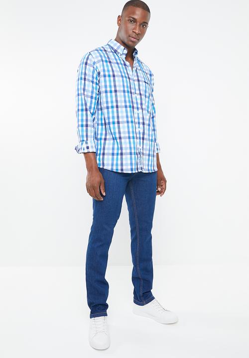 Pringle of Scotland - Gable gingham shirt - blue 