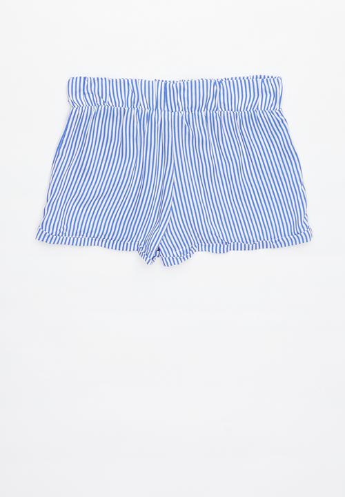 Pop Candy - Woven shorts - blue & white
