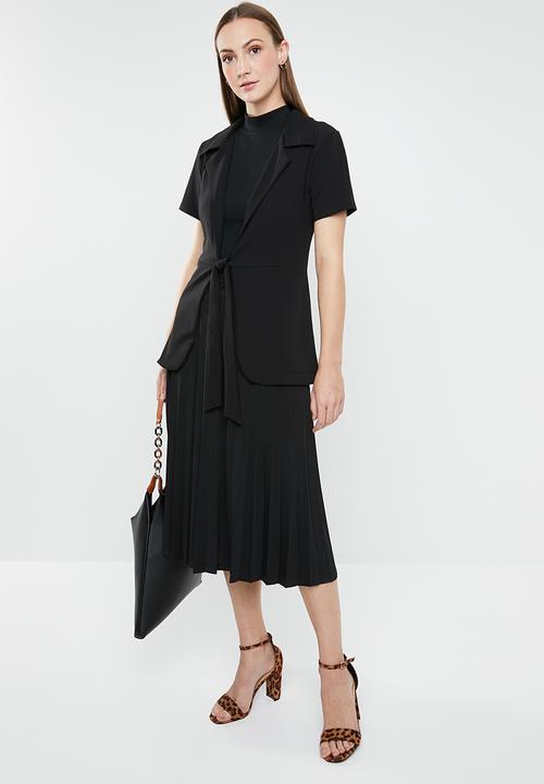 edit - Short sleeve blazer - black