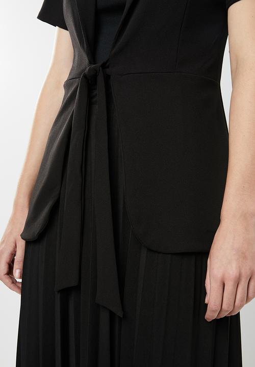 edit - Short sleeve blazer - black