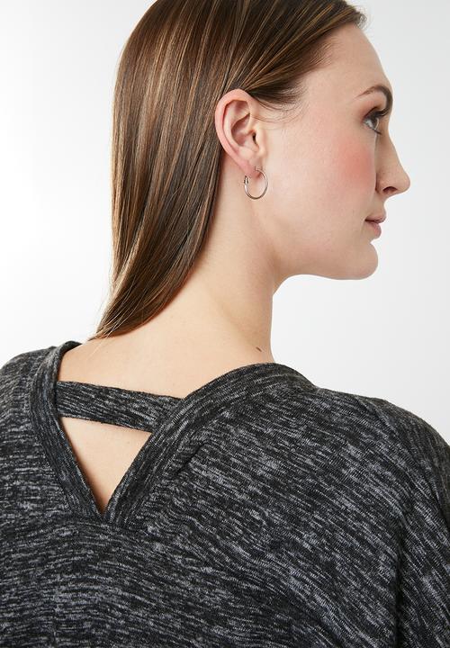edit - Back detail cardigan - grey