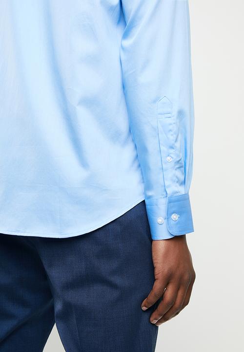 POLO - Custom fit greig shirt - blue