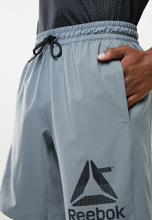Reebok - Wor woven graphic short - grey