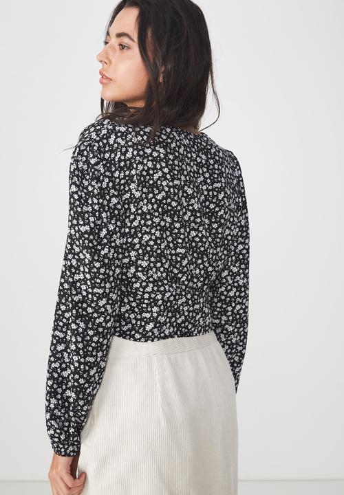 Cotton On - Maddie button up blouse - black & white 