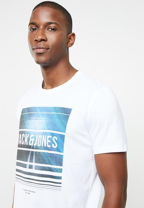 Jack & Jones - Spring-feel short sleeve crew neck tee - white