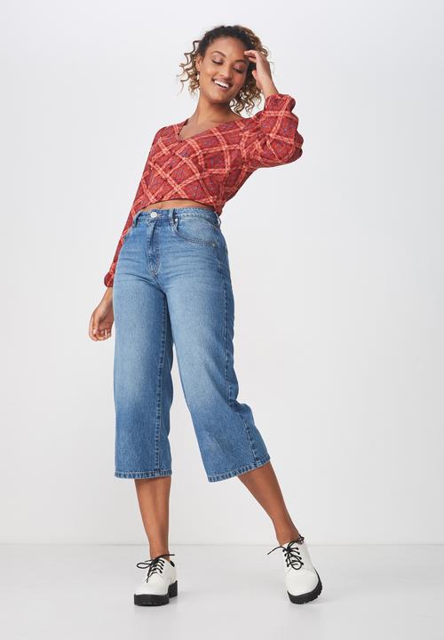 Cotton On - Maddie button up blouse - red