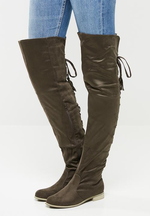 Footwork - Gabriella over the knee boot - brown