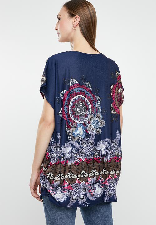 Revenge - Batwing kaleidoscope T-shirt - multi 